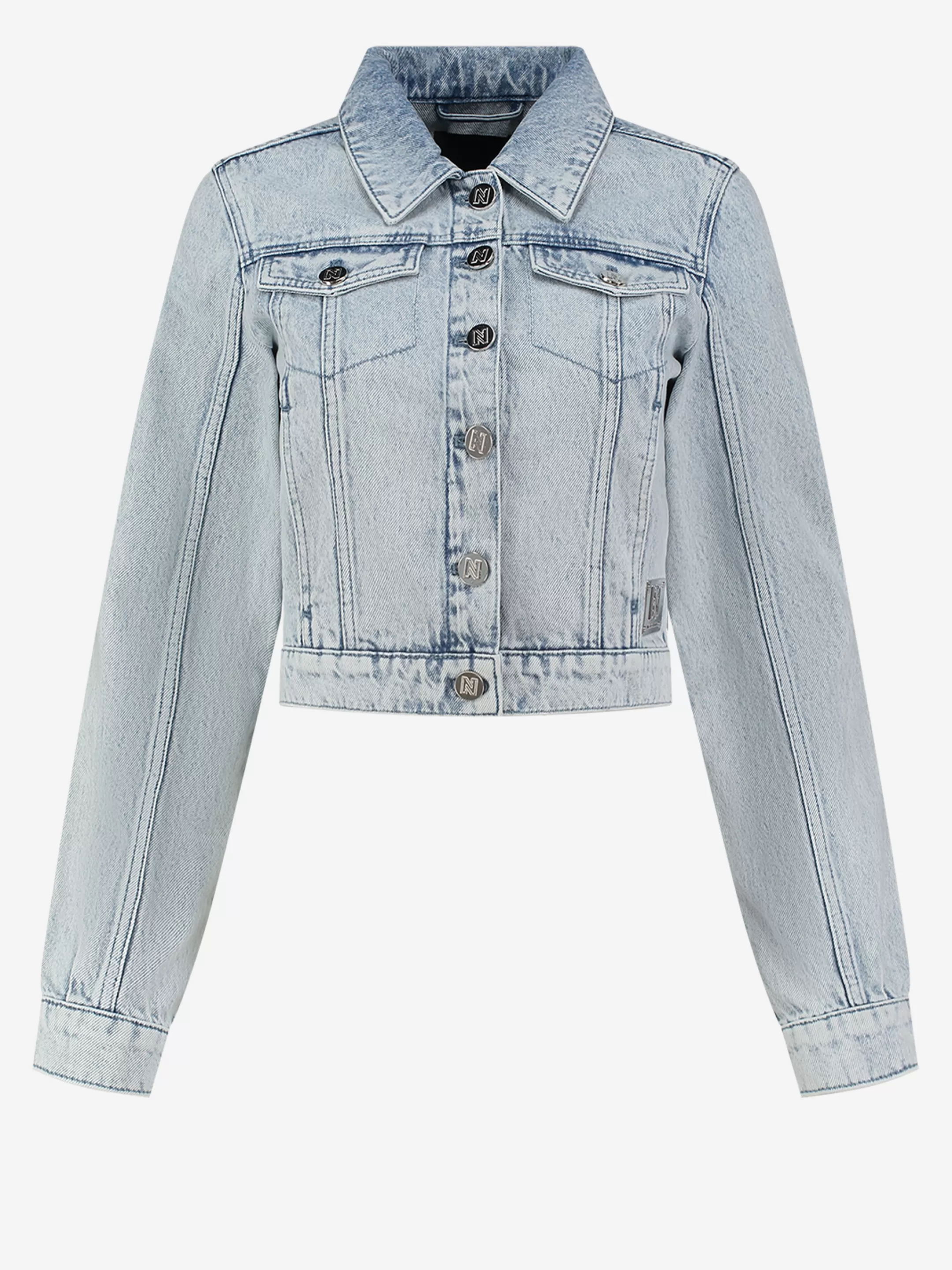 Cheap DENIM JACKET MET LIJN DETAIL Jassen