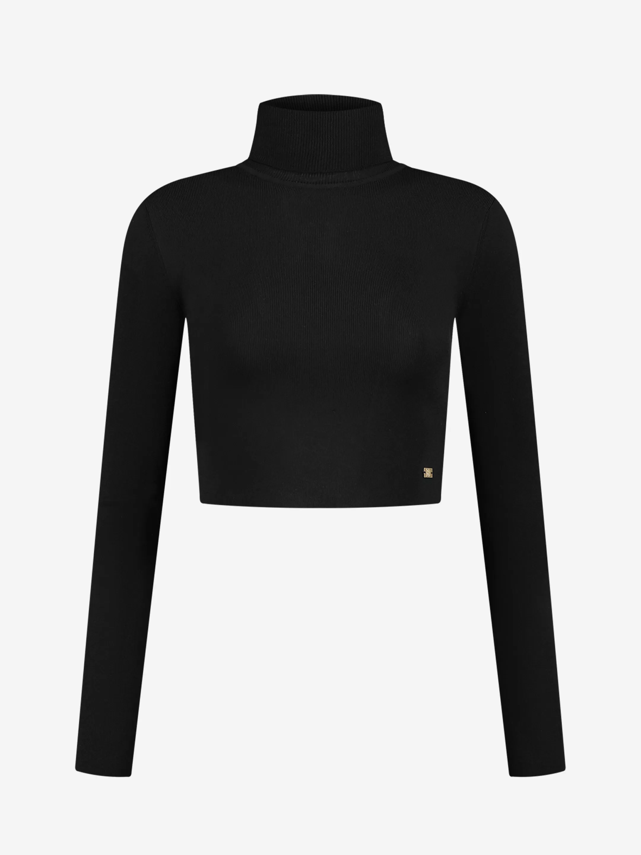 Cheap Fitted crop top met col Tops