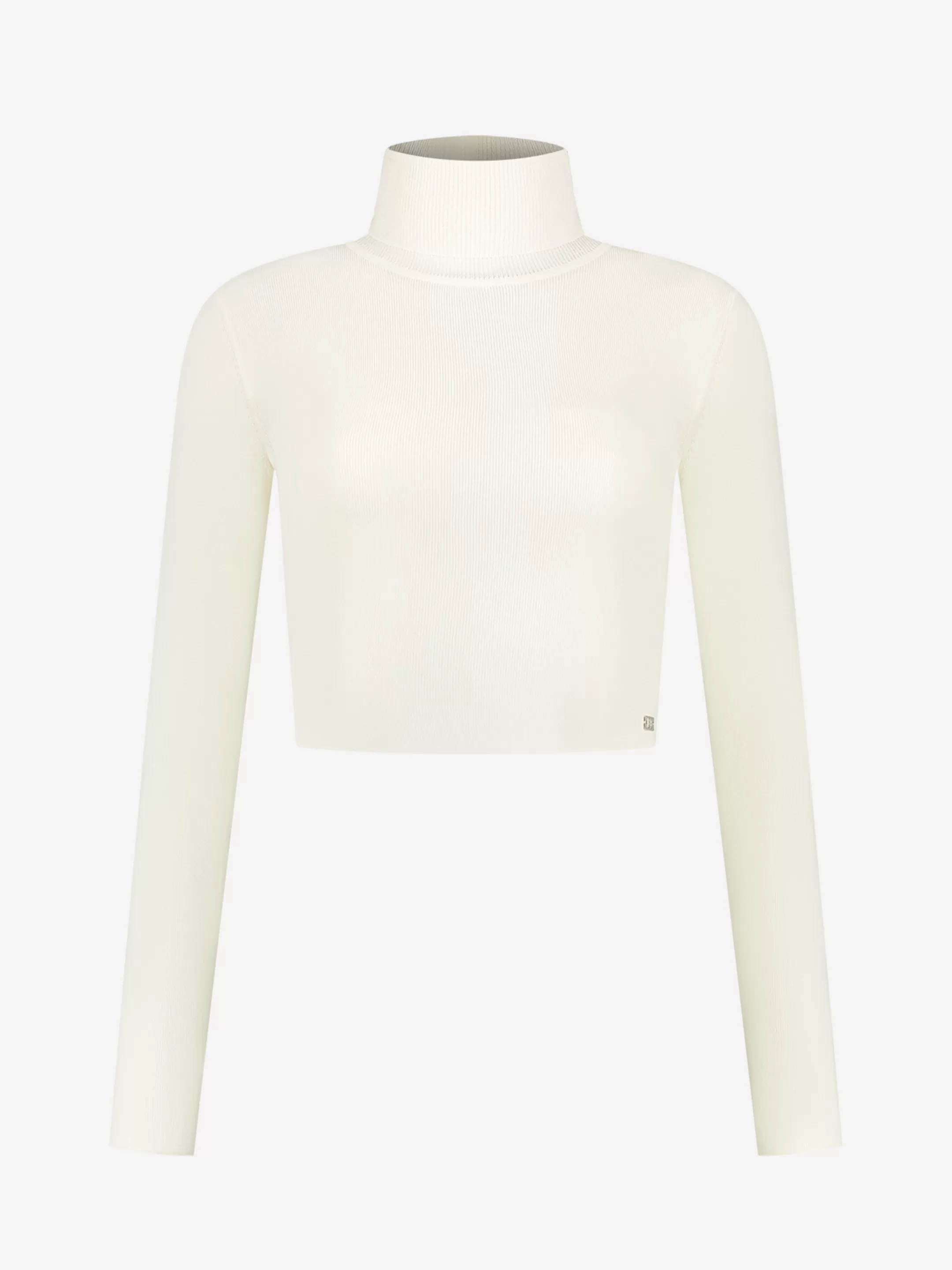 Online Fitted crop top met col Tops