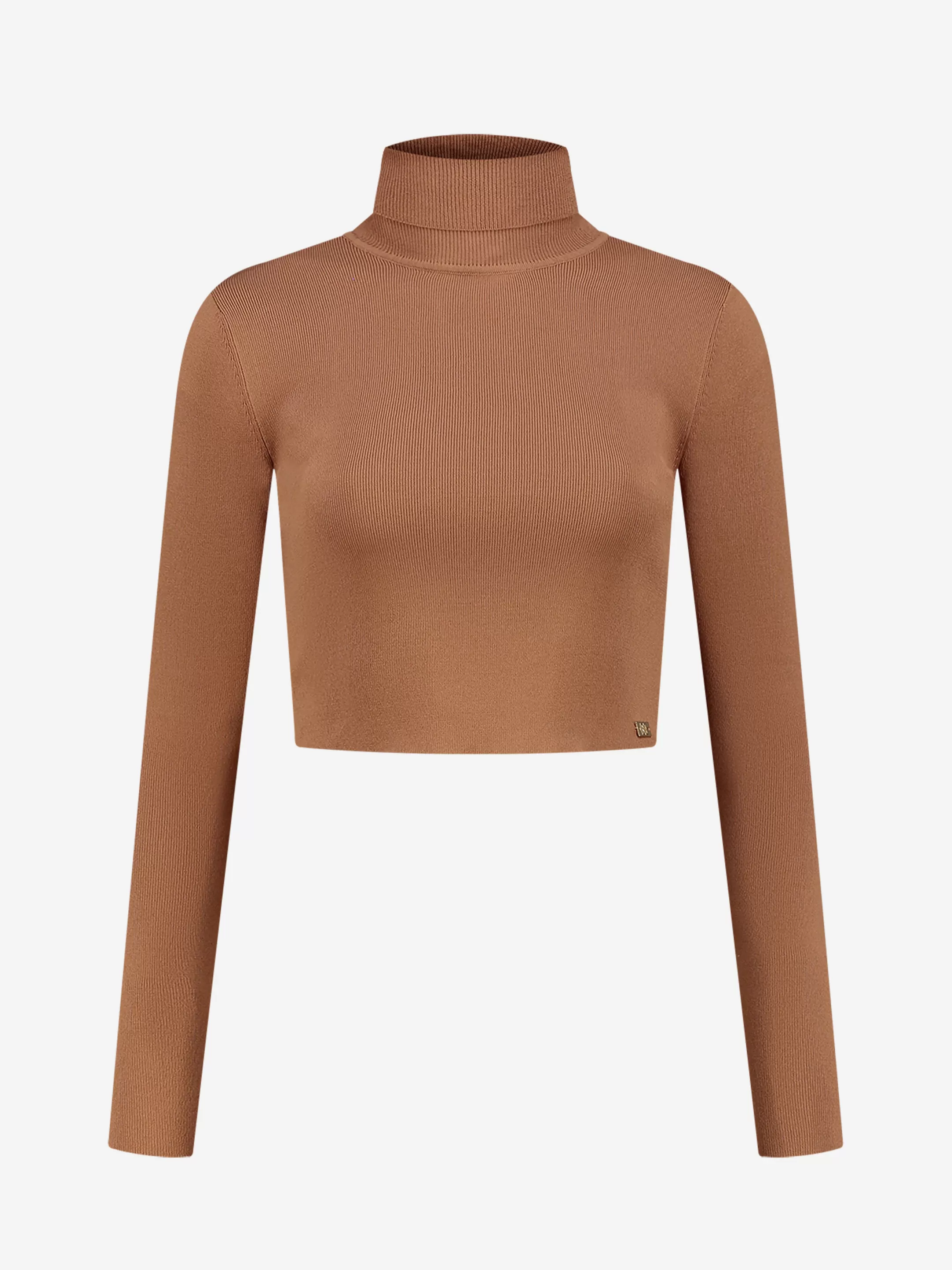 Flash Sale Fitted crop top met col Tops