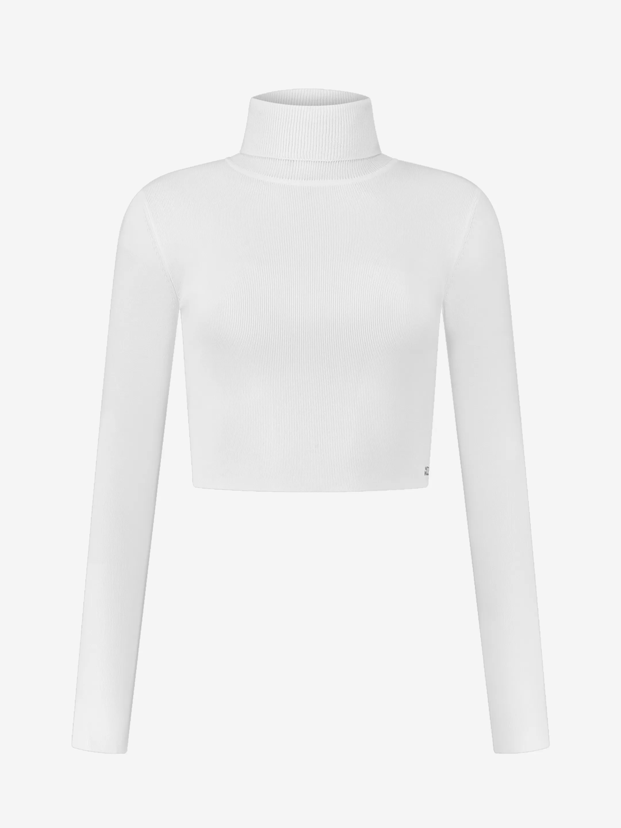 Fashion Fitted crop top met col Tops