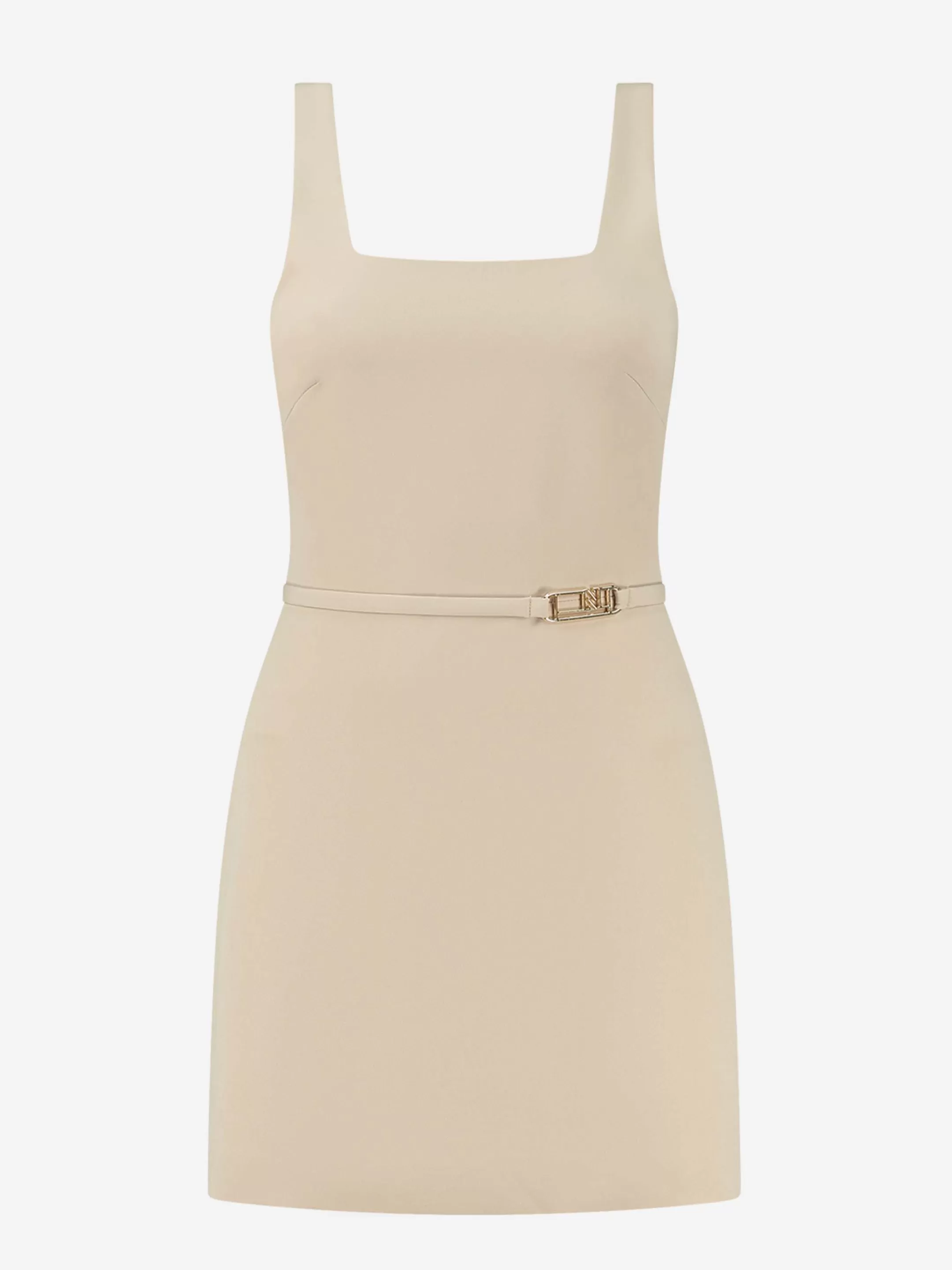 Clearance Fitted dress with square neckline Jurken