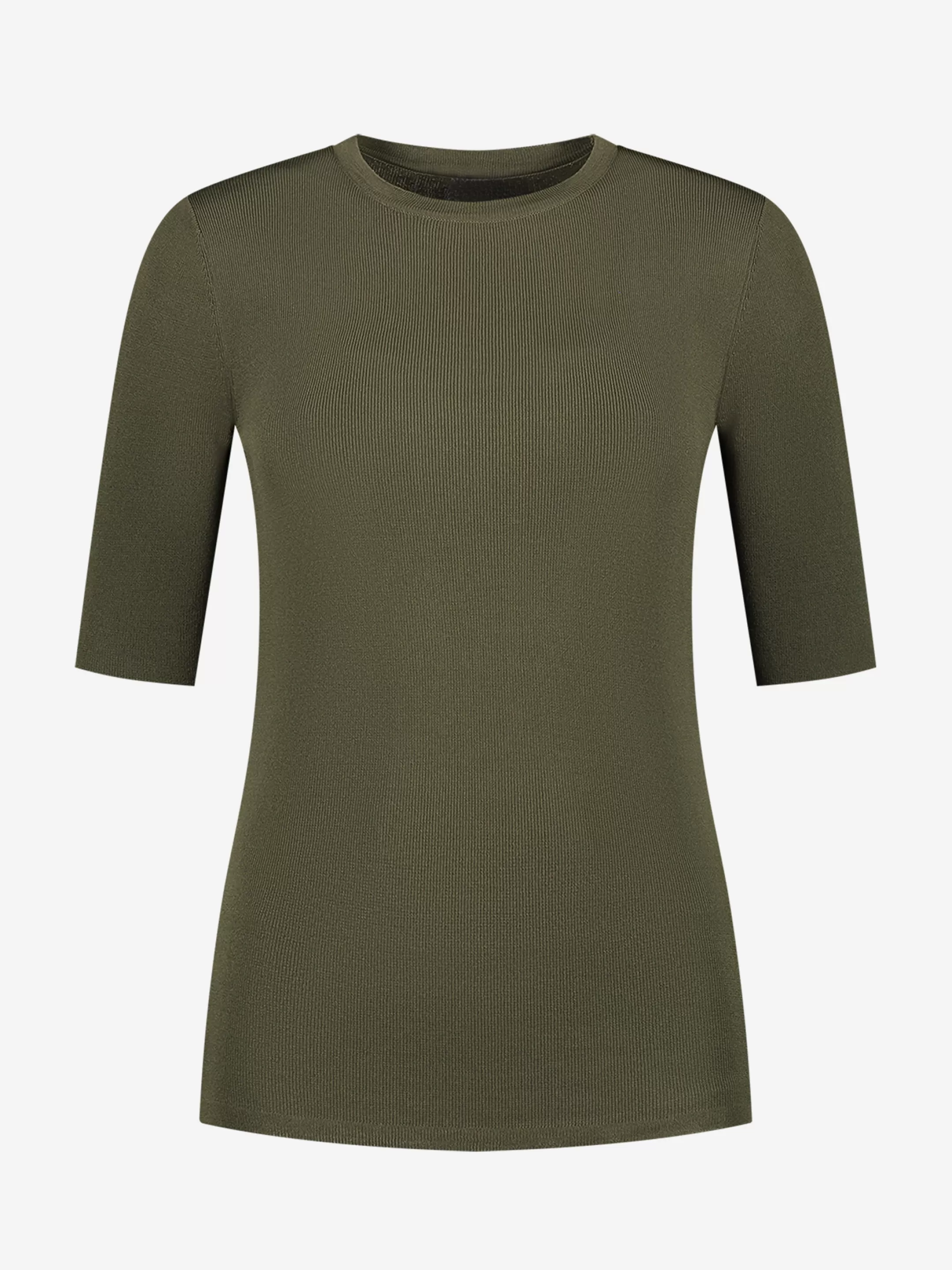 Best Sale Fitted top met halflange mouwen    Tops