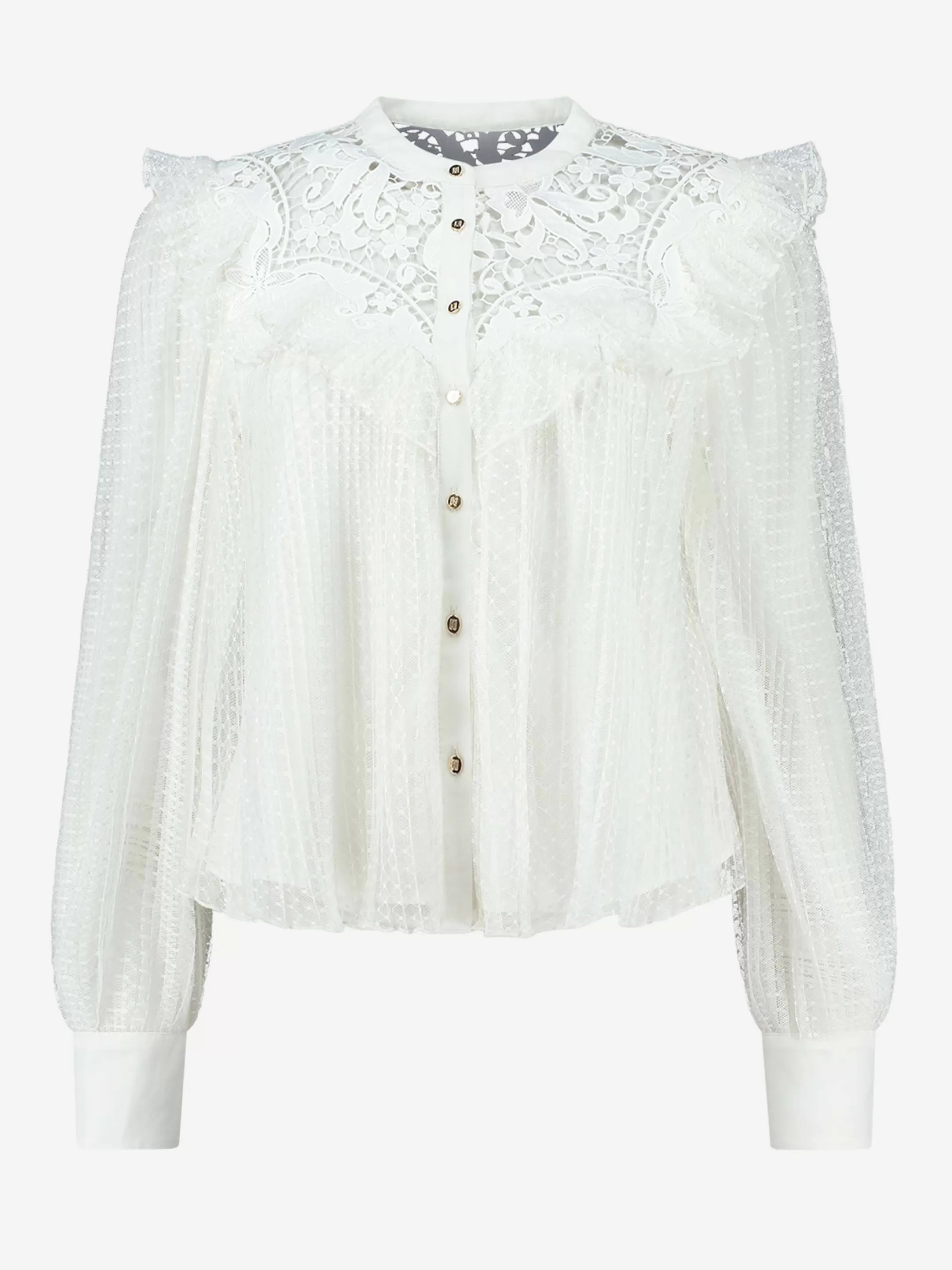 New GELAAGDE PLISSÉ BLOUSE MET KANT Selected by Kate Moss | Blouses