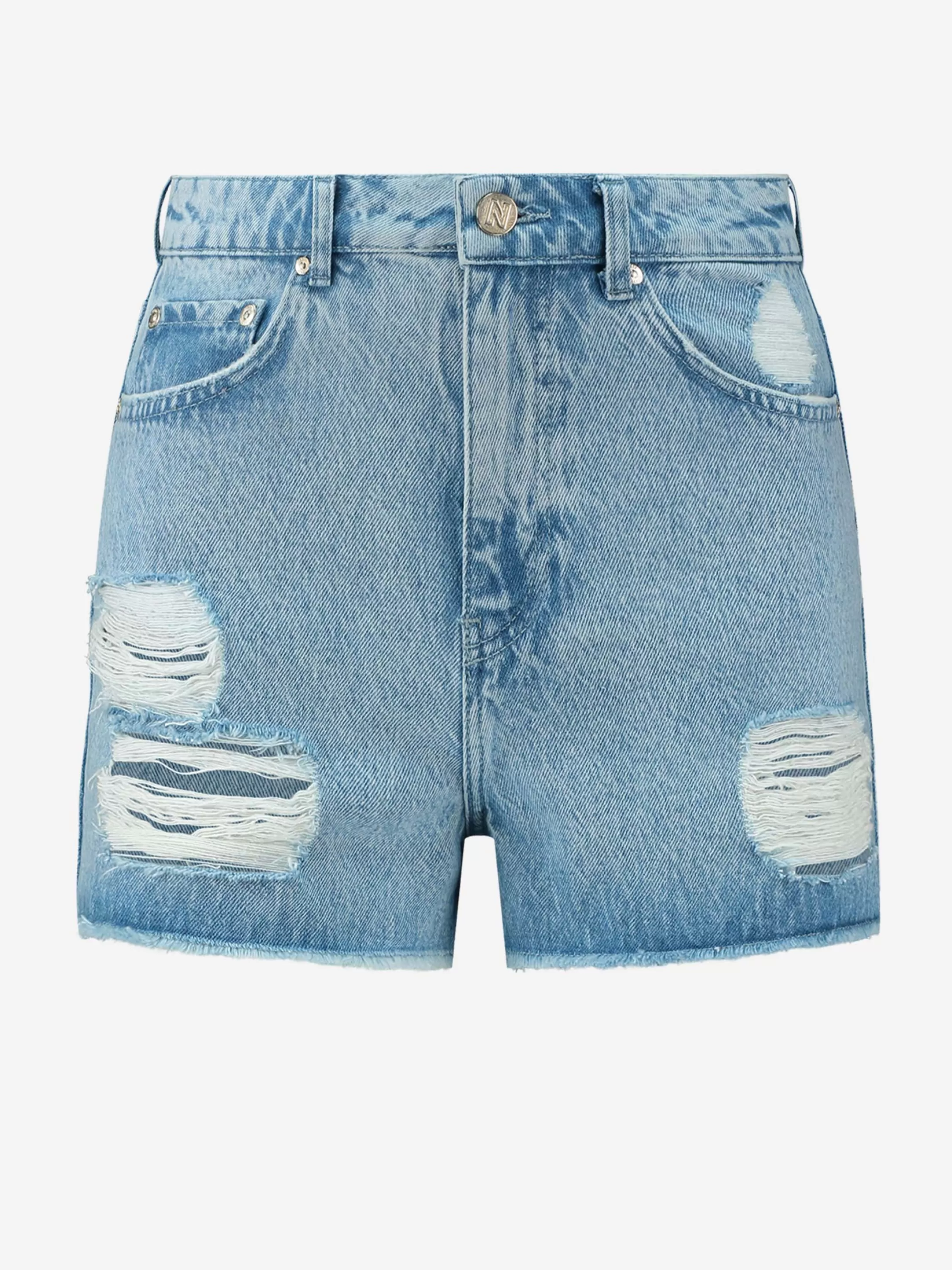 Outlet HIGH RISE DENIM SHORTS MET SCHEUREN Shorts