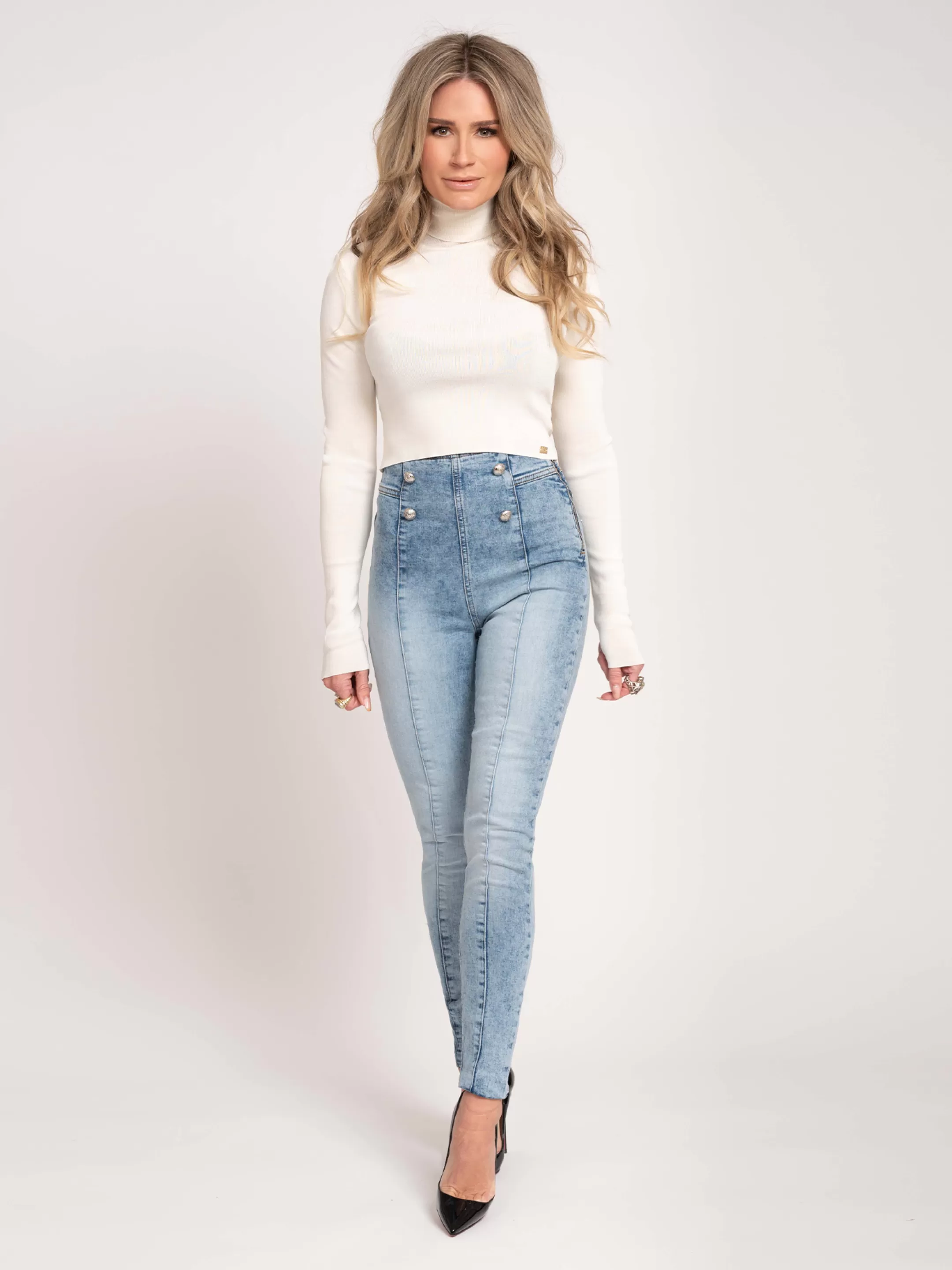 Cheap HIGH RISE SKINNY JEANS Broeken