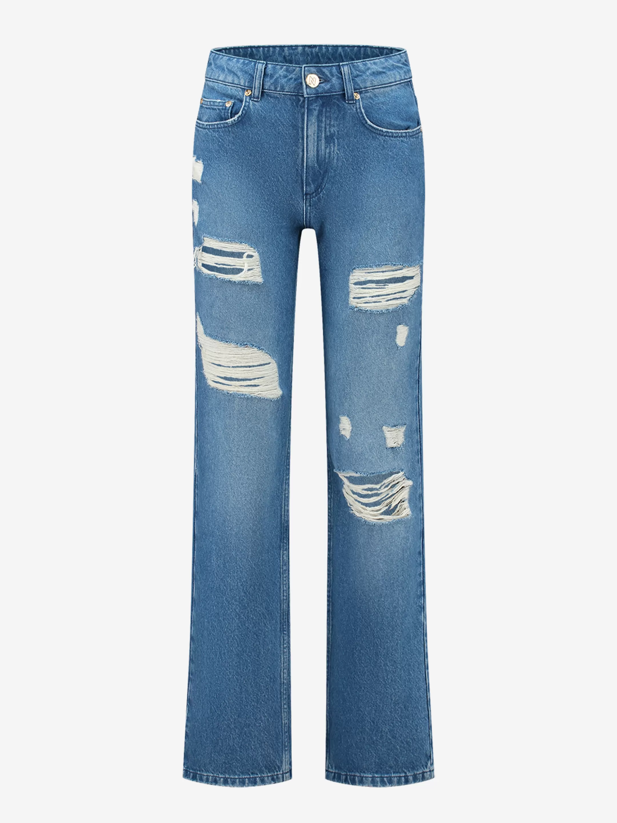 Fashion JEANS MET SCHEUREN Broeken