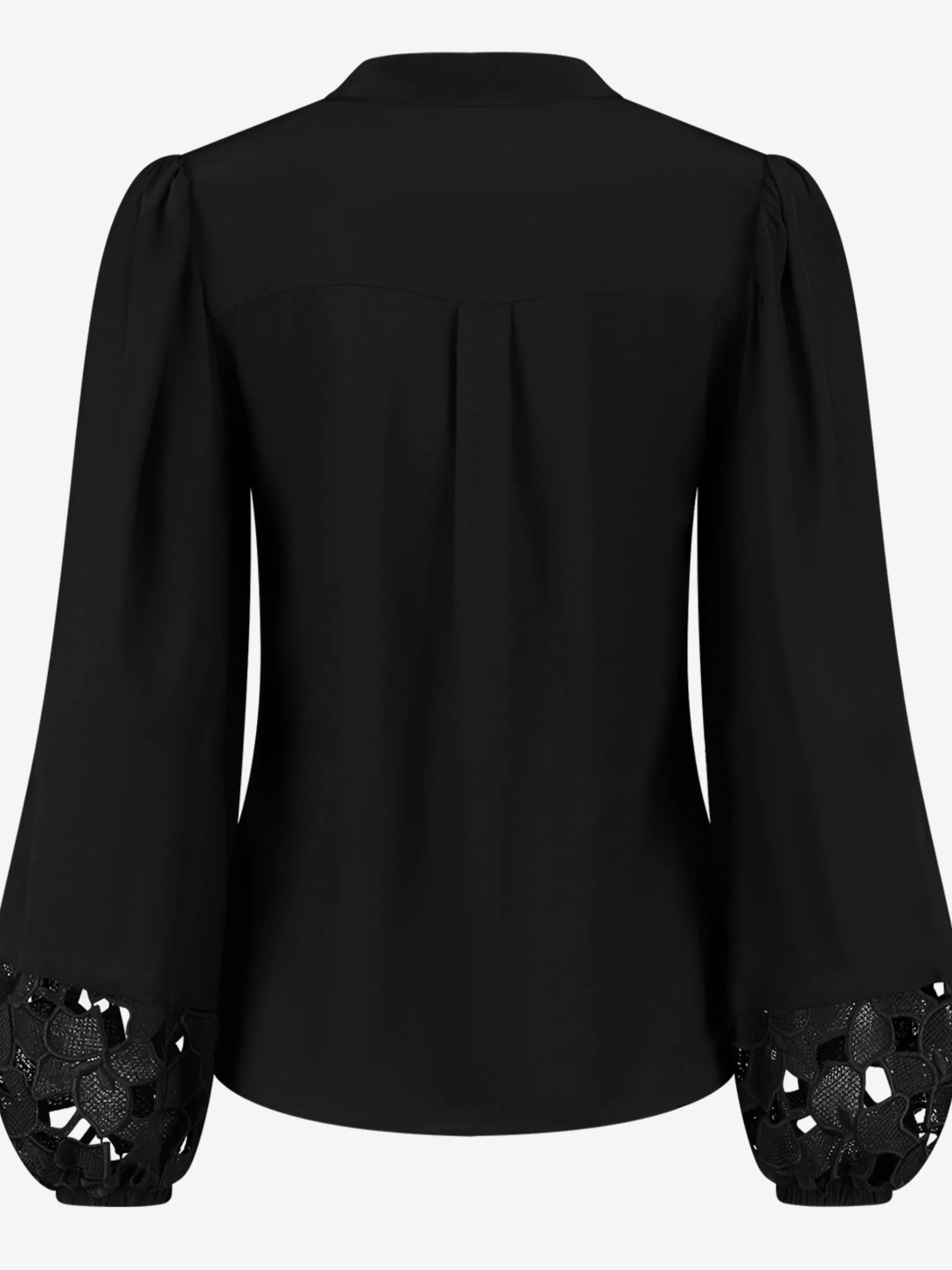 New KANTEN BLOUSE MET HOGE HALS Blouses