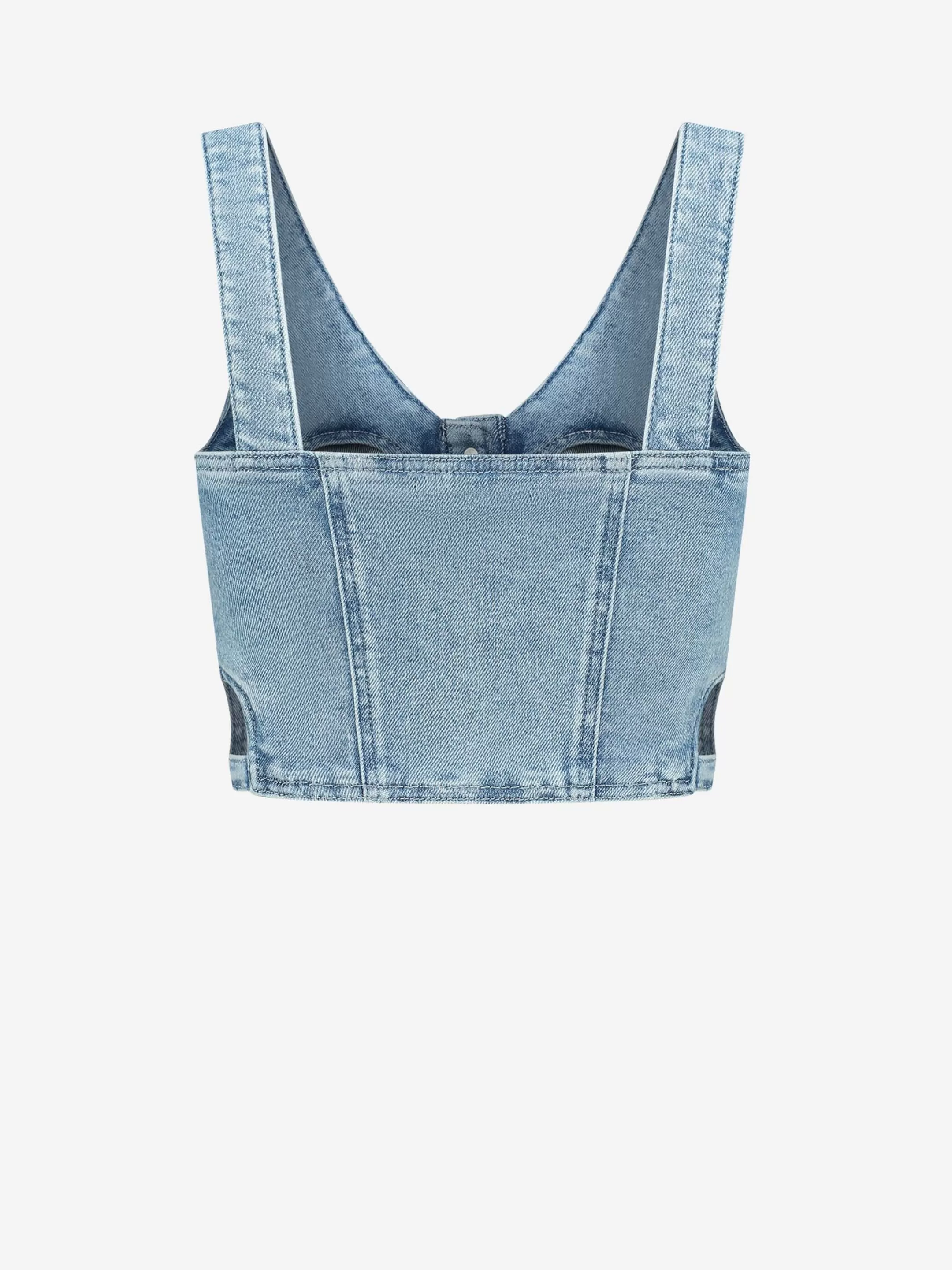 Cheap Korte denim top met cut out Tops