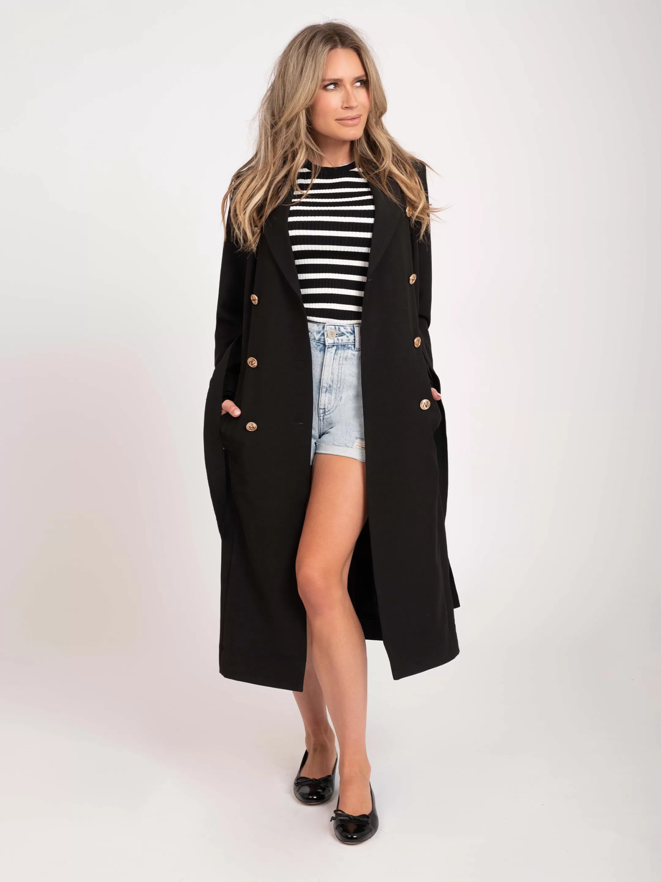 Clearance LANGE COAT MET TAILLEBAND Jassen