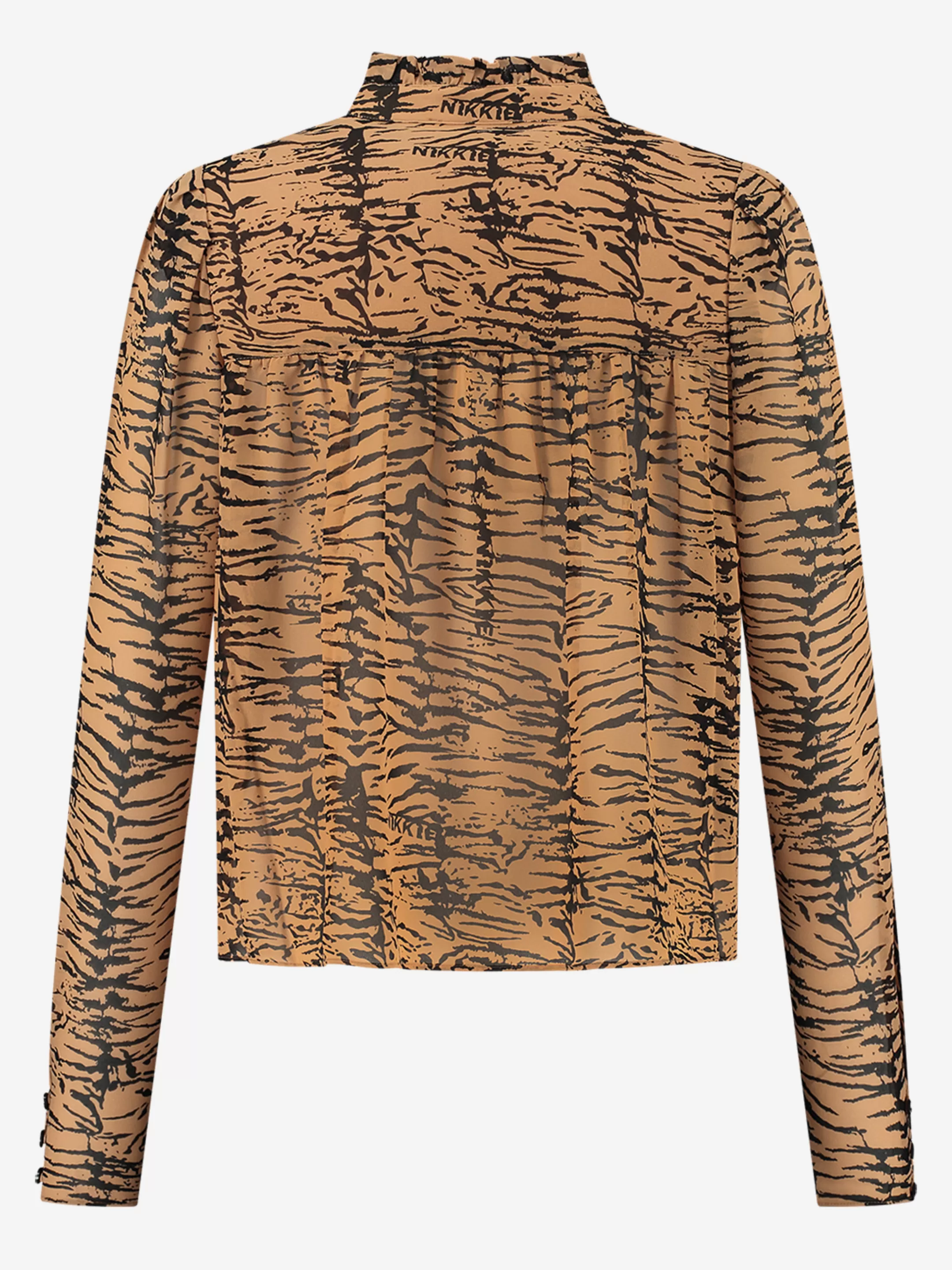 New LOSVALLENDE ZEBRAPRINT BLOUSE MET HOGE HALS Blouses