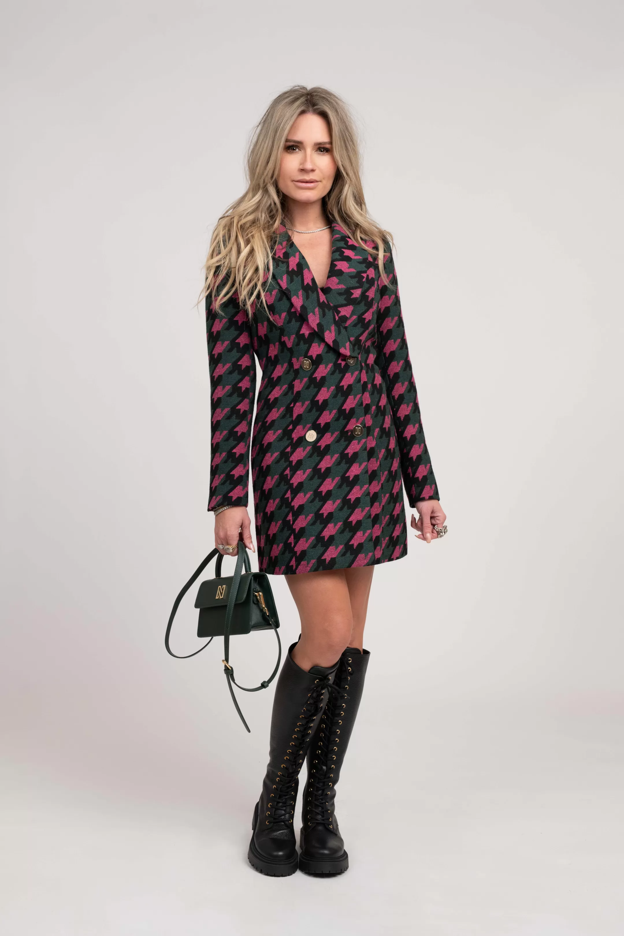 Discount Pied-de-poule blazer dress Jurken