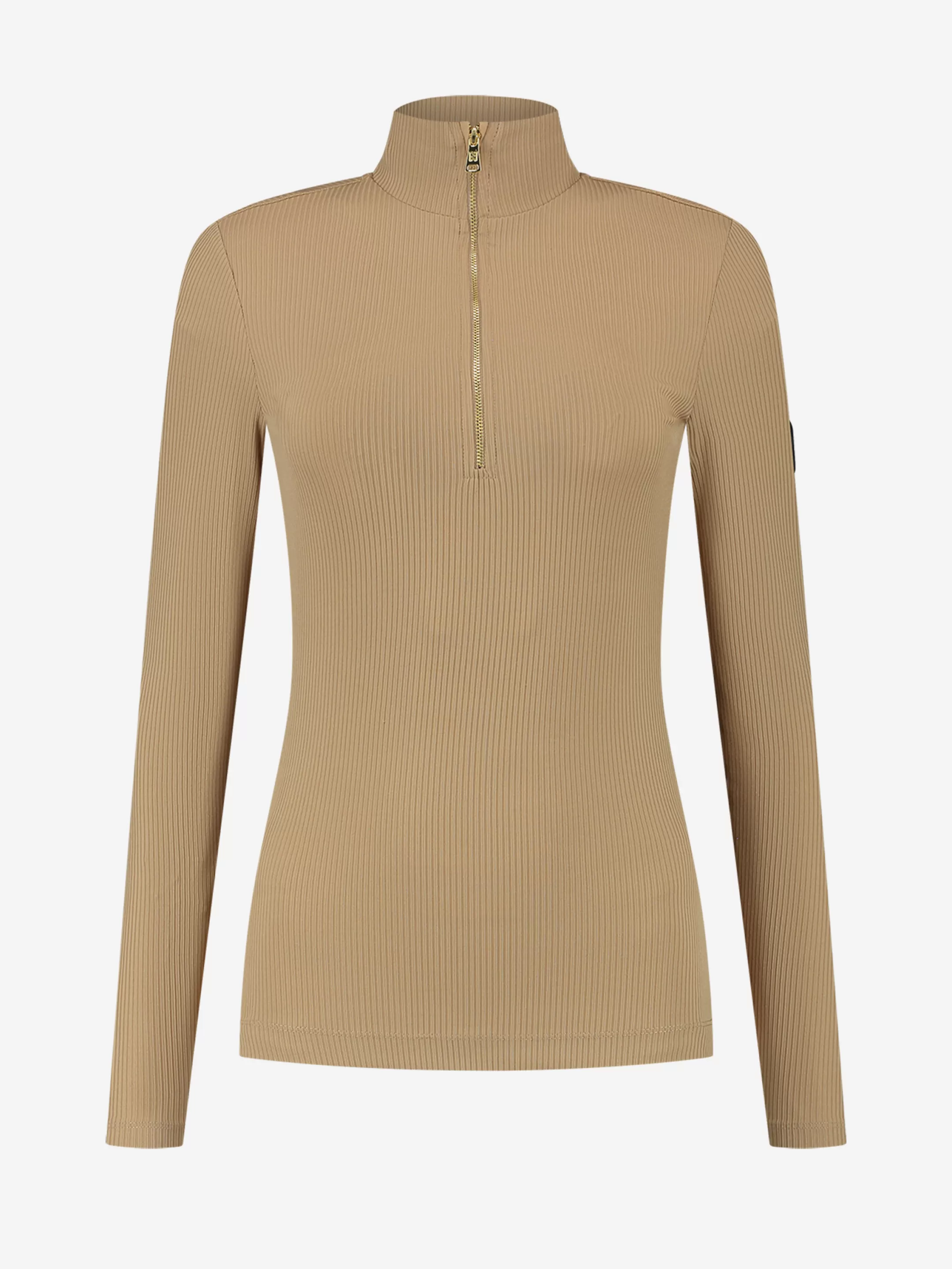 Cheap RIB TOP MET LANGE MOUWEN EN RITS Shirts | Tops