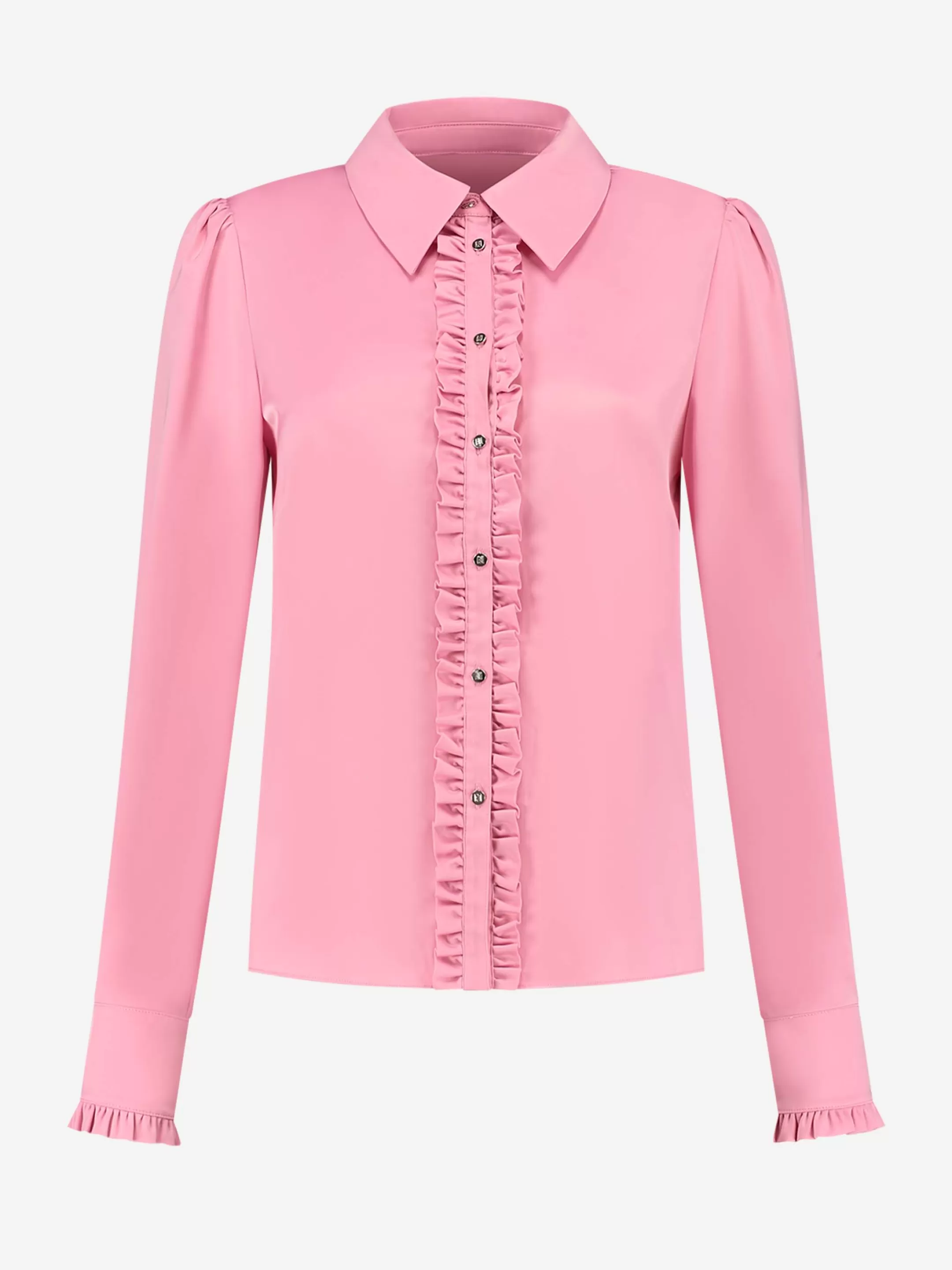 Outlet SATIJN LOOK BLOUSE MET RUCHES Blouses