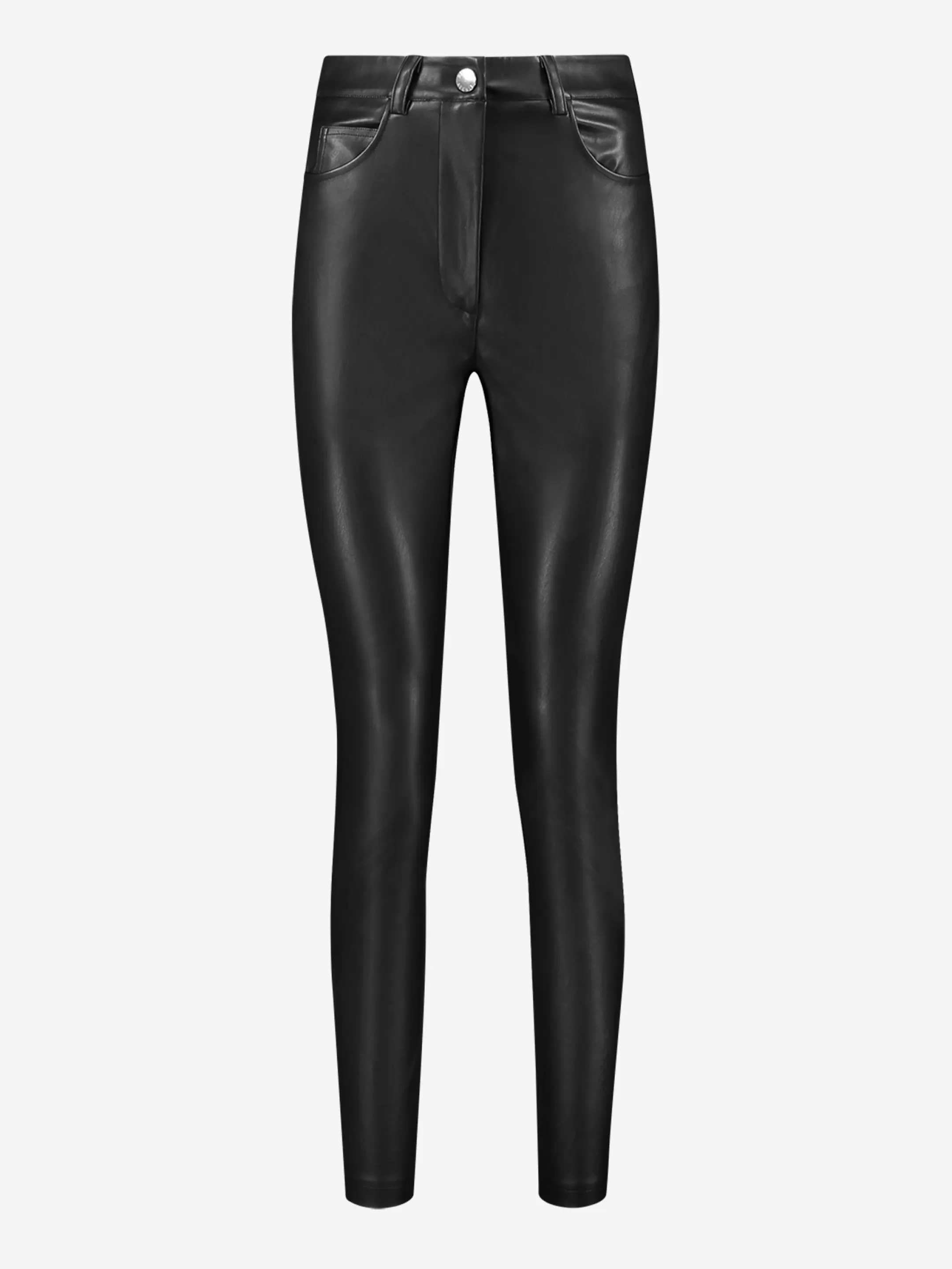 Store SHINY VEGAN BROEK MET MIDDELHOGE TAILLE Broeken