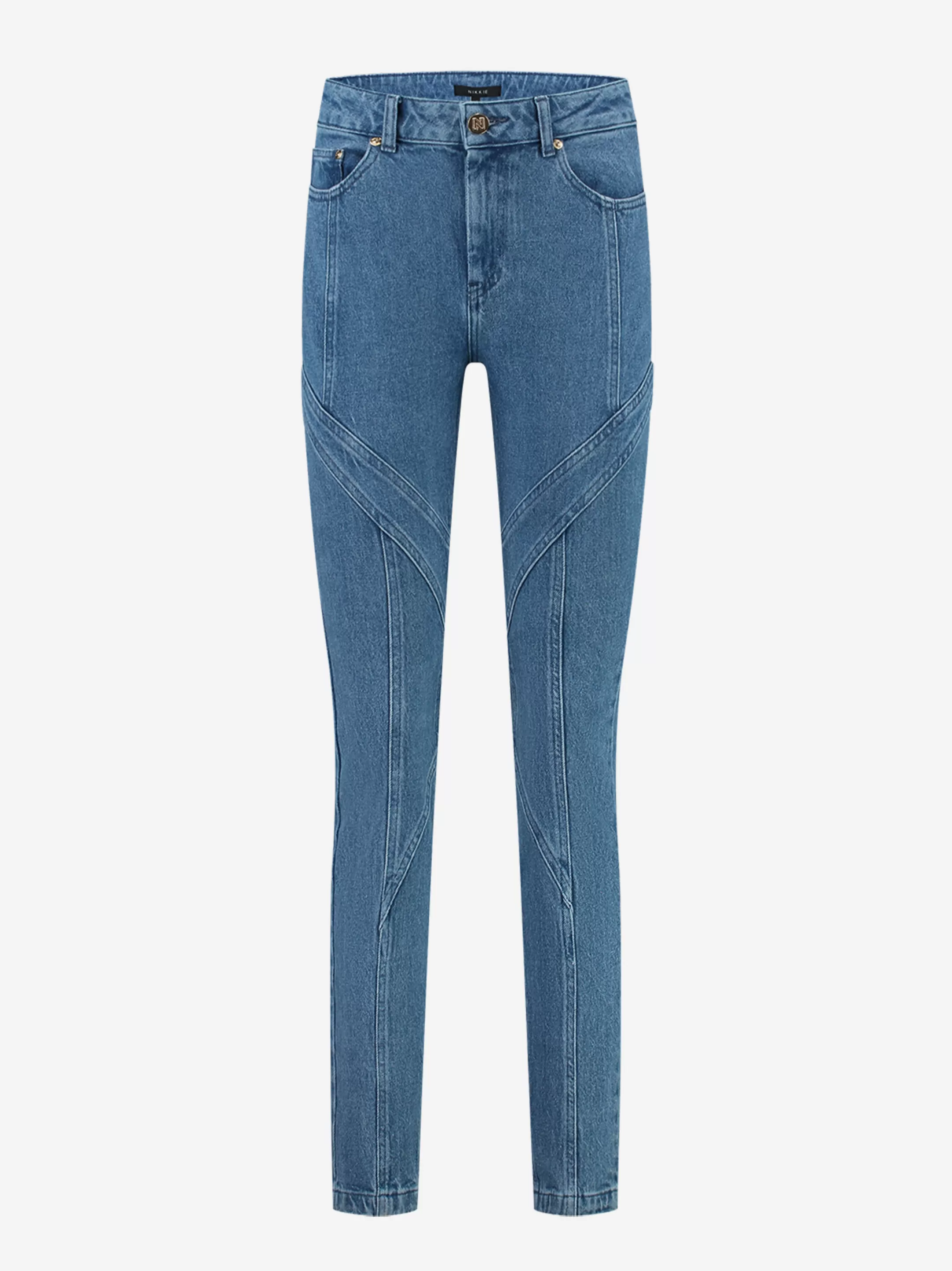 Hot SKINNY JEANS MET LIJN DETAIL Broeken