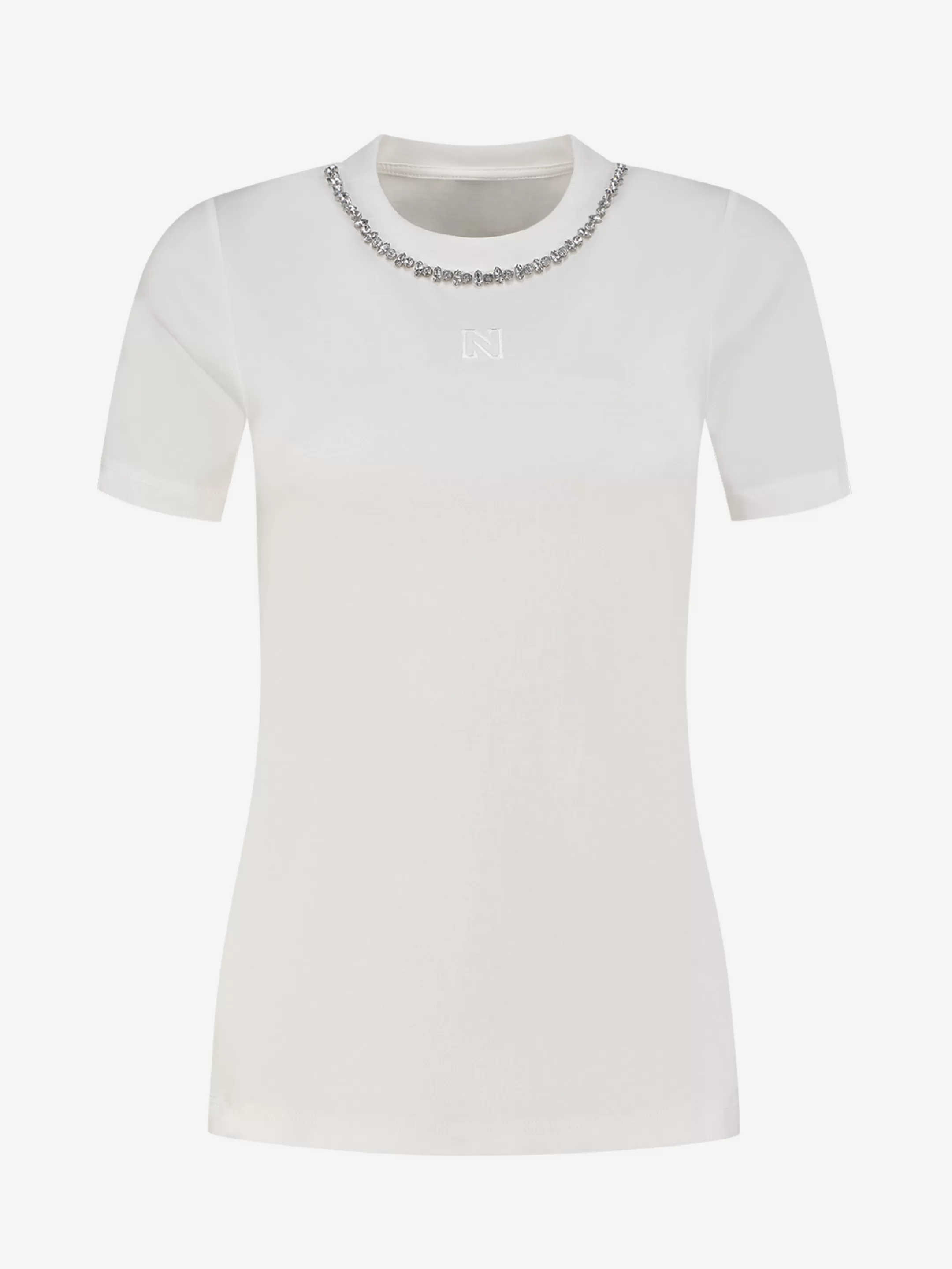 Online T-SHIRT MET KETTING DETAIL T-shirts