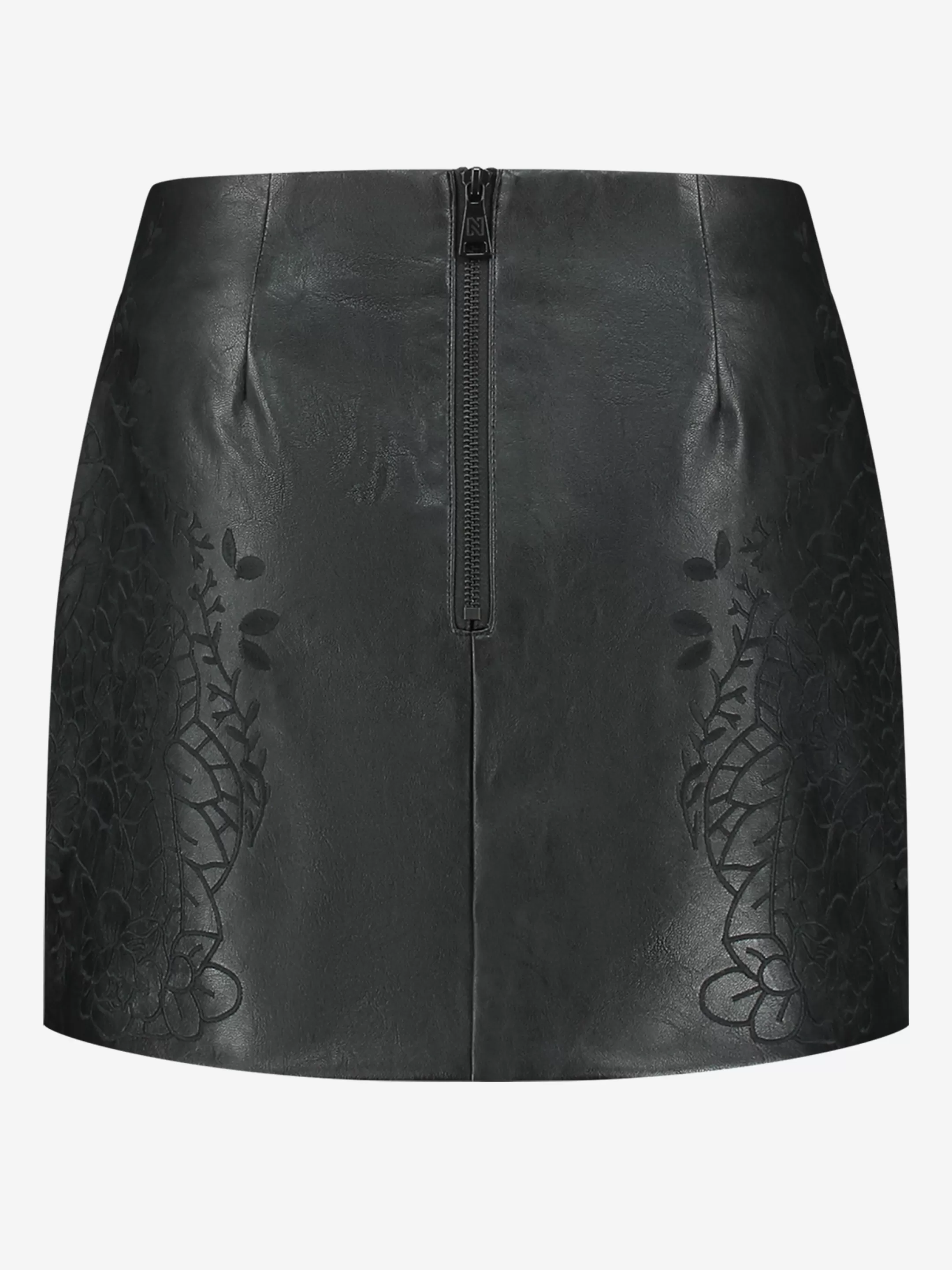 Cheap VEGAN LEREN ROK MET GEBORDUURDE DETAILS Rokken