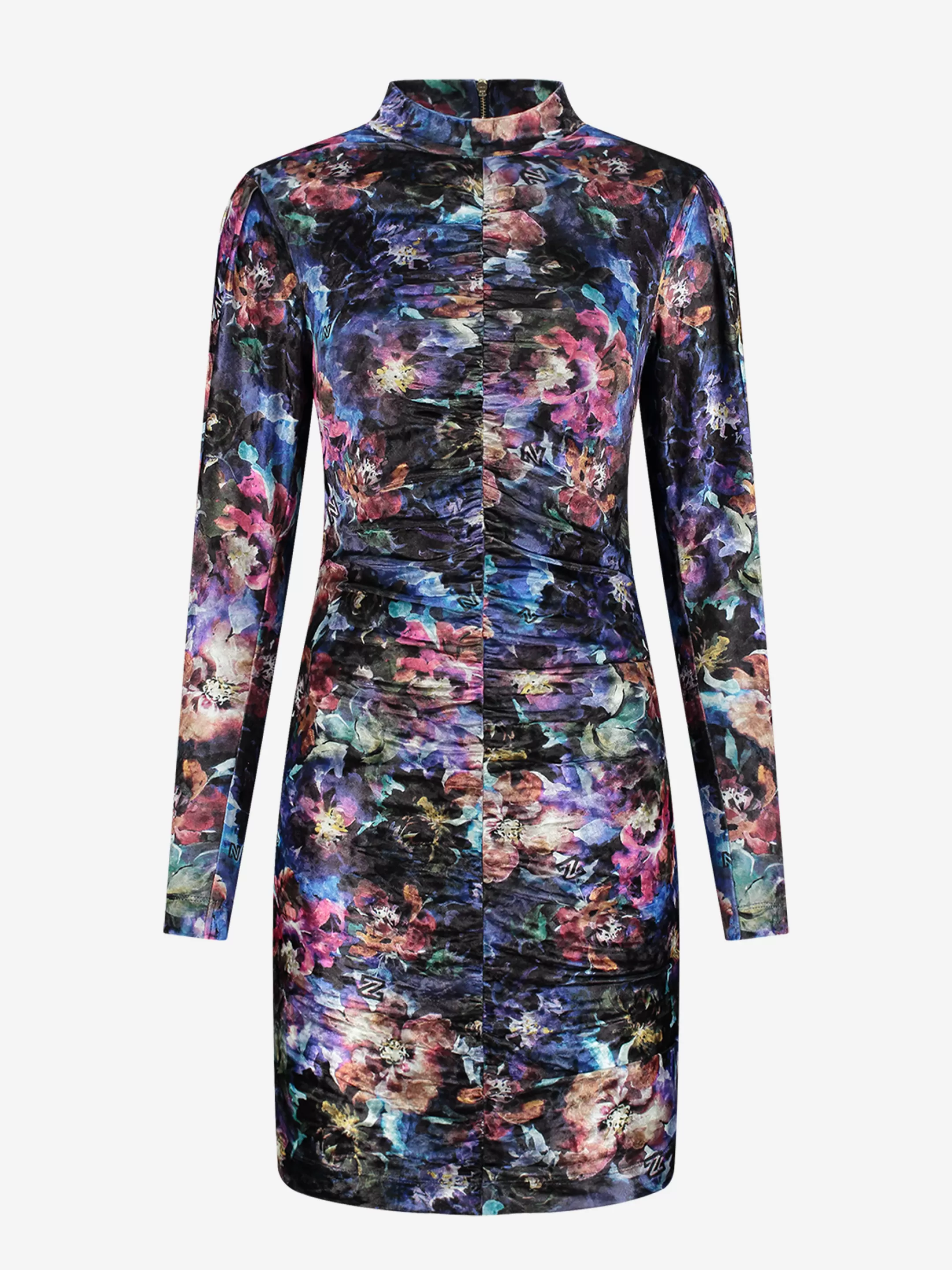 Sale Velvet jurk met bloemenprint Jurken