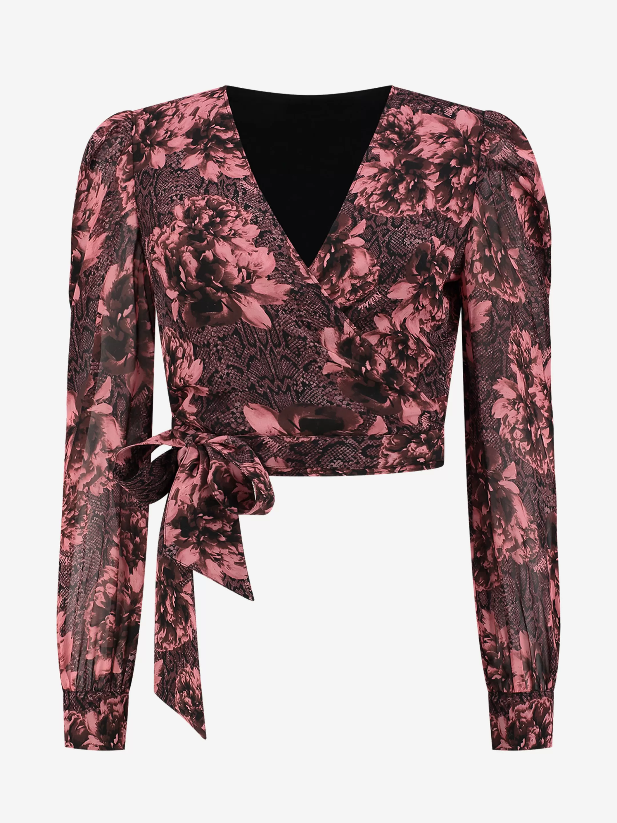 Discount Wikkeltop met rozen- en slangenprint Tops